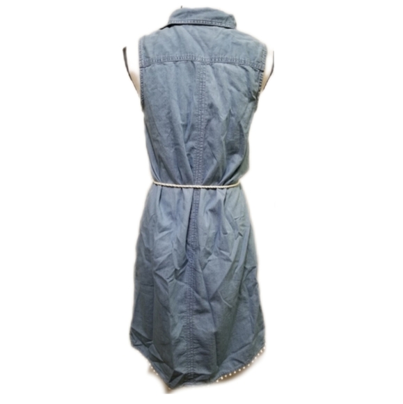 Tommy Hilfiger Light Blue Denim Dress Belted Rope - Picture 2 of 3